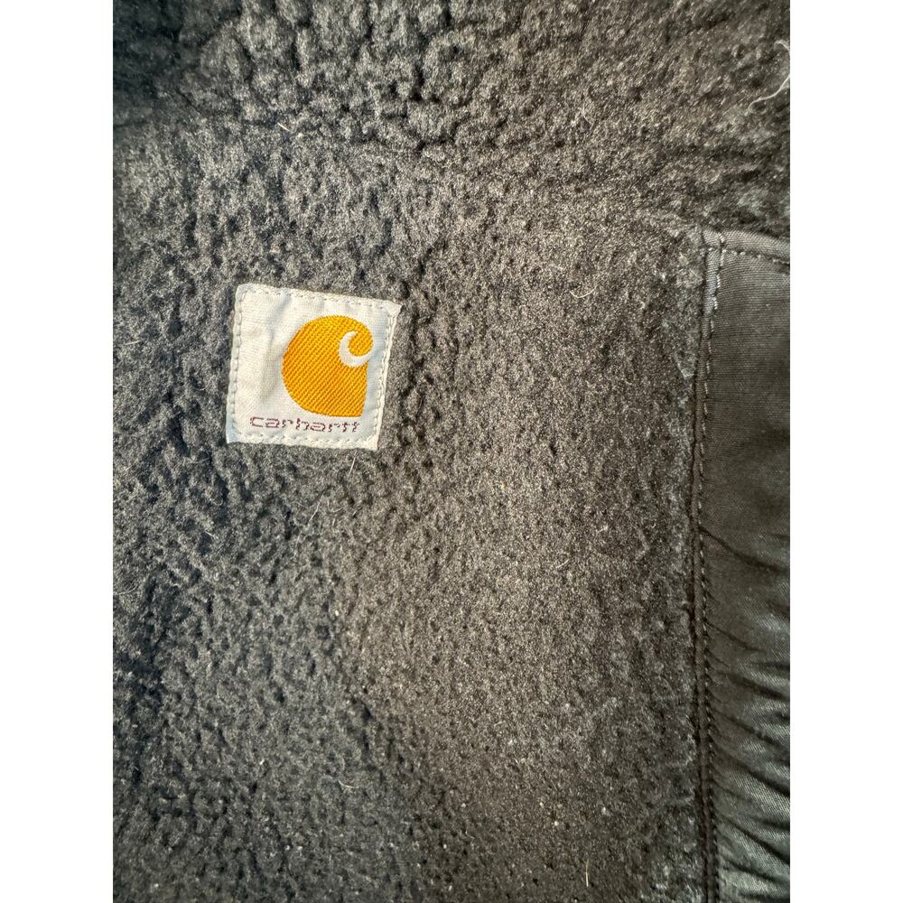 Carhartt Men's Rain Defender Relaxed Fit Fleece Reversible Jacket Small BRN/BLK - Picture 10 of 11